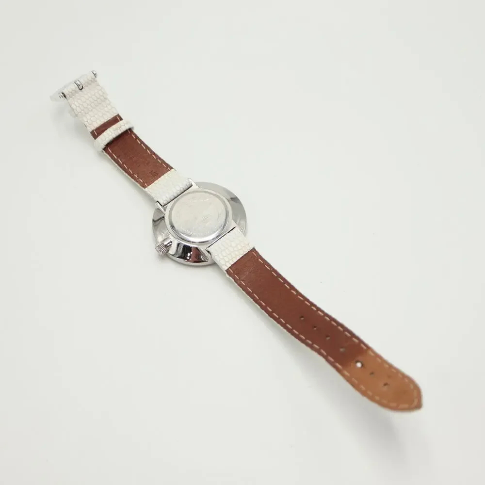 Tommy Bahama Silver Tone Blue Gem Set 35mm MOP Womens Watch Leather New Battery